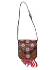 American Darling ADBG502ABRAH Tote Hand Tooled Hair-On Genuine Leather Women Bag Western Handbag Purse