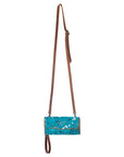 American Darling ADBG514BR Small Crossbody Hand Tooled Genuine Leather Women Bag Western Handbag Purse