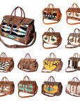 American Darling ADBG516 Duffel Hand Tooled Saddle Blanket Genuine Leather Women Bag Western Handbag Purse