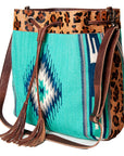 American Darling ADBG574D1 Large Crossbody Saddle Blanket Hair On Genuine Leather Women Bag Western Handbag Purse