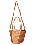 American Darling Hand Tooled Hair On Genuine Leather Women Bag Western Handbag Purse