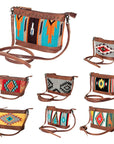 American Darling Saddle Blanket Genuine Leather Women Bag Western Handbag Purse