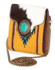 American Darling Hand Tooled Hair On Genuine Leather Women Bag Western Handbag Purse