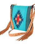 American Darling Saddle Blanket Genuine Leather Women Bag Western Handbag Purse