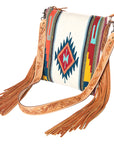 American Darling Saddle Blanket Genuine Leather Women Bag Western Handbag Purse