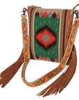 American Darling Saddle Blanket Genuine Leather Women Bag Western Handbag Purse