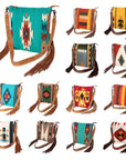 American Darling Saddle Blanket Genuine Leather Women Bag Western Handbag Purse
