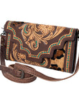 American Darling Hand Tooled Genuine Leather Women Bag Western Handbag Purse