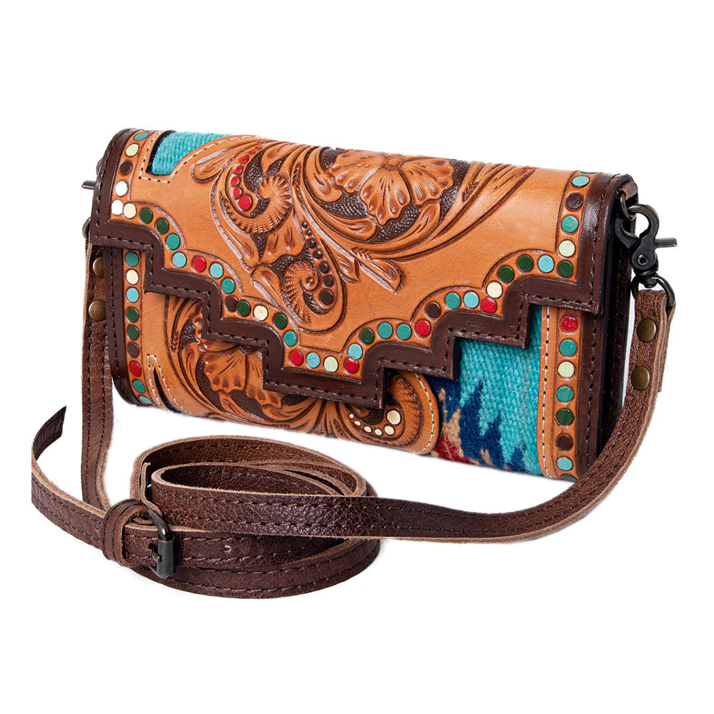 American Darling Hand Tooled Genuine Leather Women Bag Western Handbag Purse