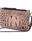 American Darling Crocodile Embossed Genuine Leather Women Bag Western Handbag Purse