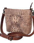 American Darling Crocodile Embossed Genuine Leather Women Bag Western Handbag Purse