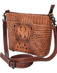 American Darling Crocodile Embossed Genuine Leather Women Bag Western Handbag Purse