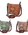 American Darling Crocodile Embossed Genuine Leather Women Bag Western Handbag Purse