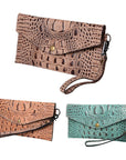 American Darling Crocodile Embossed Genuine Leather Women Bag Western Handbag Purse