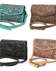 American Darling Hand Tooled Genuine Leather Women Bag Western Handbag Purse