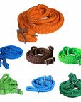 1" X 8Ft Hilason Braided Poly Barrel Horse Racing Flat Reins
