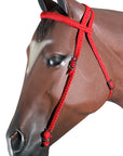 Black Horse Bridle Headstall Flat Braided Paracord By Hilason