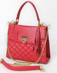 Never Mind Western Cross Body Genuine Leather Handbag Purse Wallet Bag For Women Girls