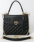 Never Mind Western Cross Body Genuine Leather Handbag Purse Wallet Bag For Women Girls
