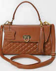 Never Mind Western Cross Body Genuine Leather Handbag Purse Wallet Bag For Women Girls