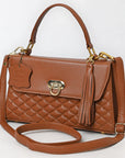 Never Mind Western Cross Body Genuine Leather Handbag Purse Wallet Bag For Women Girls