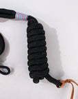 HILASON Western Horse Poly Rope Tied Adjustable Halter 8 Ft Lead Black