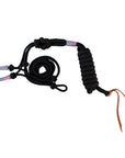 HILASON Western Horse Poly Rope Tied Adjustable Halter 8 Ft Lead Black