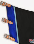 HILASON Pro Rodeo Bull Riding Chaps Genuine Leather Black