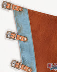 HILASON Pro Rodeo Bull Riding Chaps Genuine Leather Brown