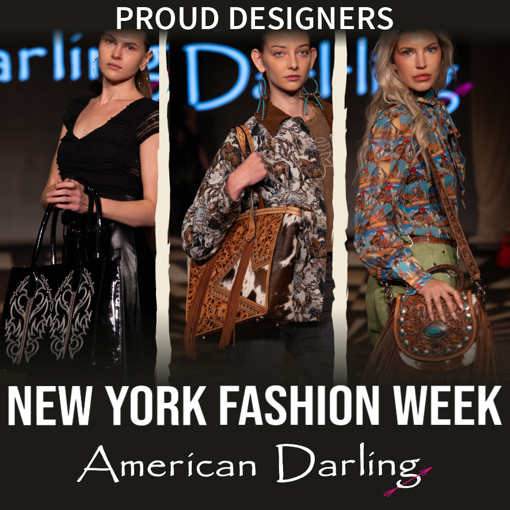 American Darling Small Crossbody Beautifully Hand Tooled Genuine