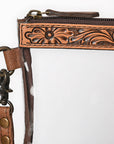 American Darling Western Hand Tooled Carved Genuine Leather Clear Bag Women Bag Handbag Purse