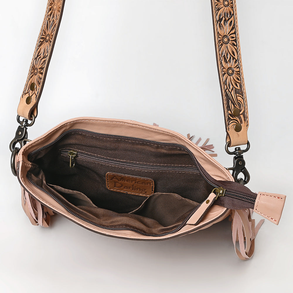 American Darling Crossbody Bucket Hand Tooled Genuine Western Leather Women Bag