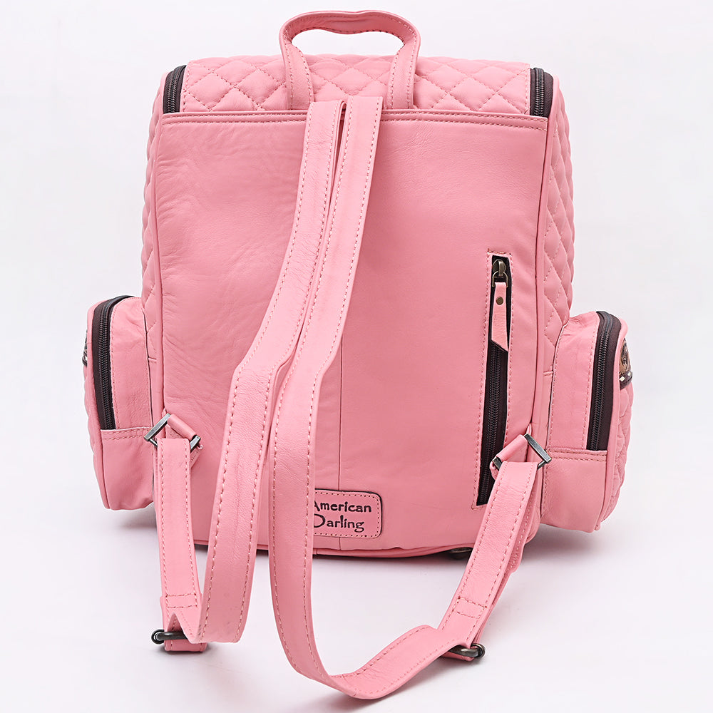 American Darling Backpack Beautifully Quilted Genuine Leather women bag