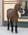 Back On Track Horse Leg Pair Royal Quick Wraps Deluxe Polyester Black Flexible Protective Boots