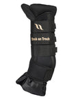 Back On Track Horse Leg Pair Royal Quick Wraps Deluxe Polyester Black Flexible Protective Boots