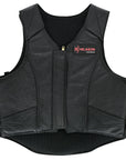 HILASON Western Horse Bull Riding Safety Leather Protective Vest & Rodeo Chaps Combo