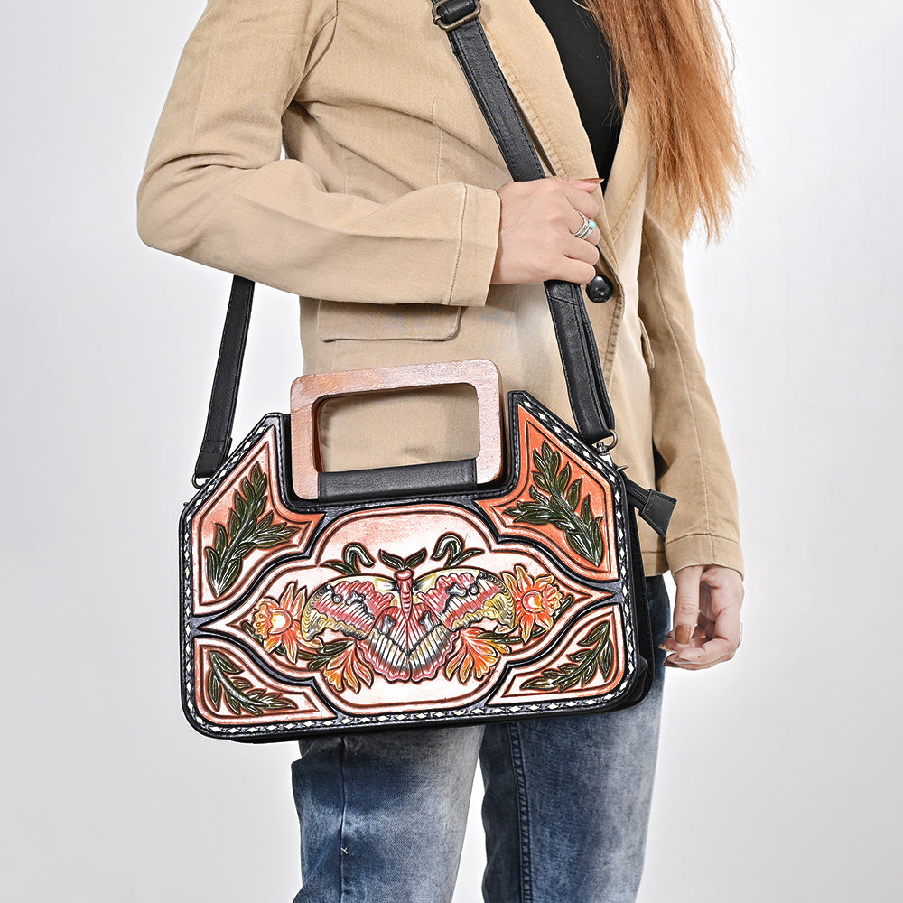 American Darling Clutch Beautifully Hand Painted Genuine Leather women handbag