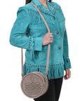 American Darling Canteen Genuine Suede Leather women bag western handbag purse