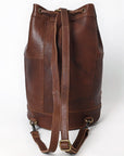 American Darling Bucket Hand tooled Hair-On Genuine Leather Weaved Women Bag Western Handbag Purse