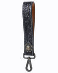 American Darling ADKR217 Hand Tooled Genuine Leather Wristlet Key Ring