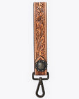 American Darling ADKR217 Hand Tooled Genuine Leather Wristlet Key Ring