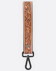 American Darling ADKR217 Hand Tooled Genuine Leather Wristlet Key Ring