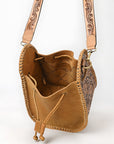 American Darling Bucket Hand Tooled Genuine Western Leather Women Bag Western Handbag Purse