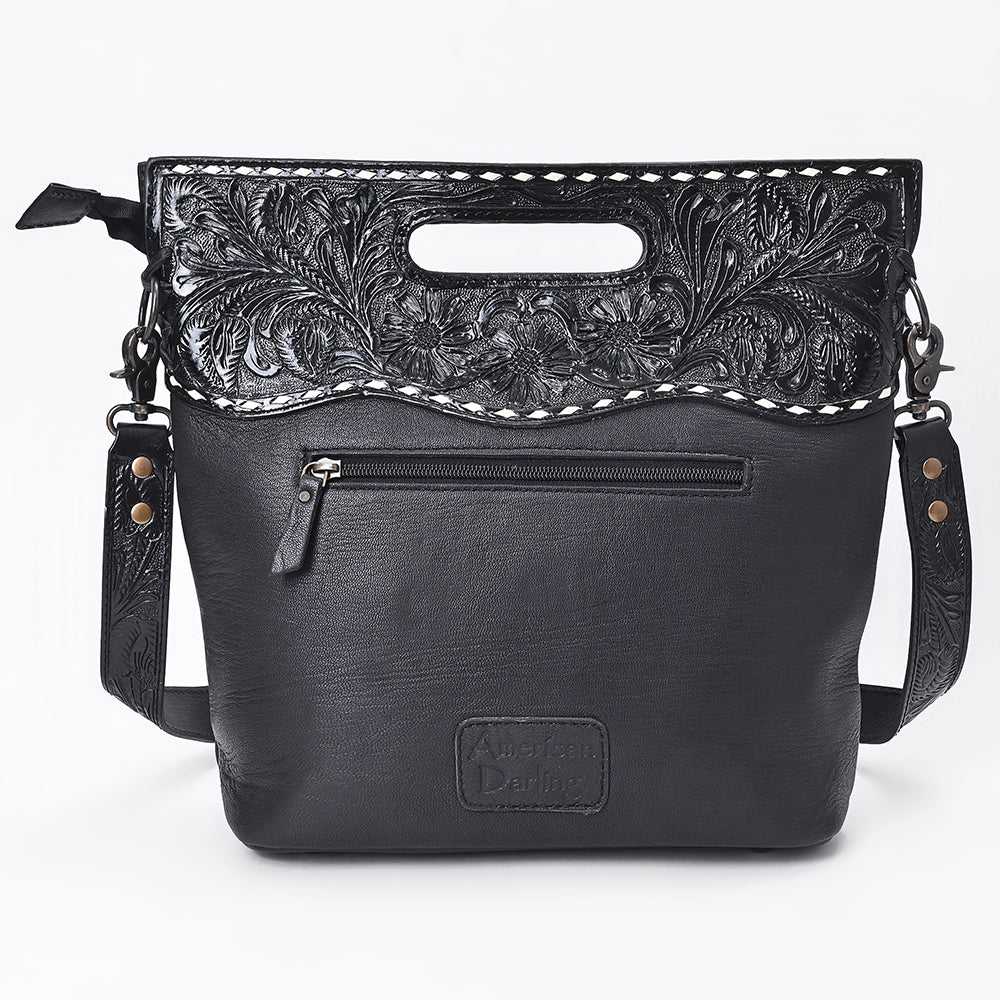 American Darling Women&#39;s Clutch Bag Western Hand Tooled Genuine Leather Handbag