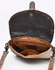 American Darling Crossbody Beautifully hand tooled Hair On Genuine Leather women handbag