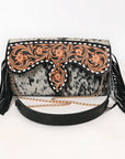 American Darling Crossbody Hand Tooled Hair On Genuine Leather Women Bag Western Handbag Purse