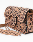 American Darling Small Crossbody Bag Beautifully Hand Tooled Leather women