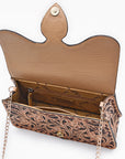 American Darling Small Crossbody Bag Beautifully Hand Tooled Leather women