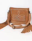 American Darling Crossbody Suede Genuine Leather Women Bag Western Handbag Purse