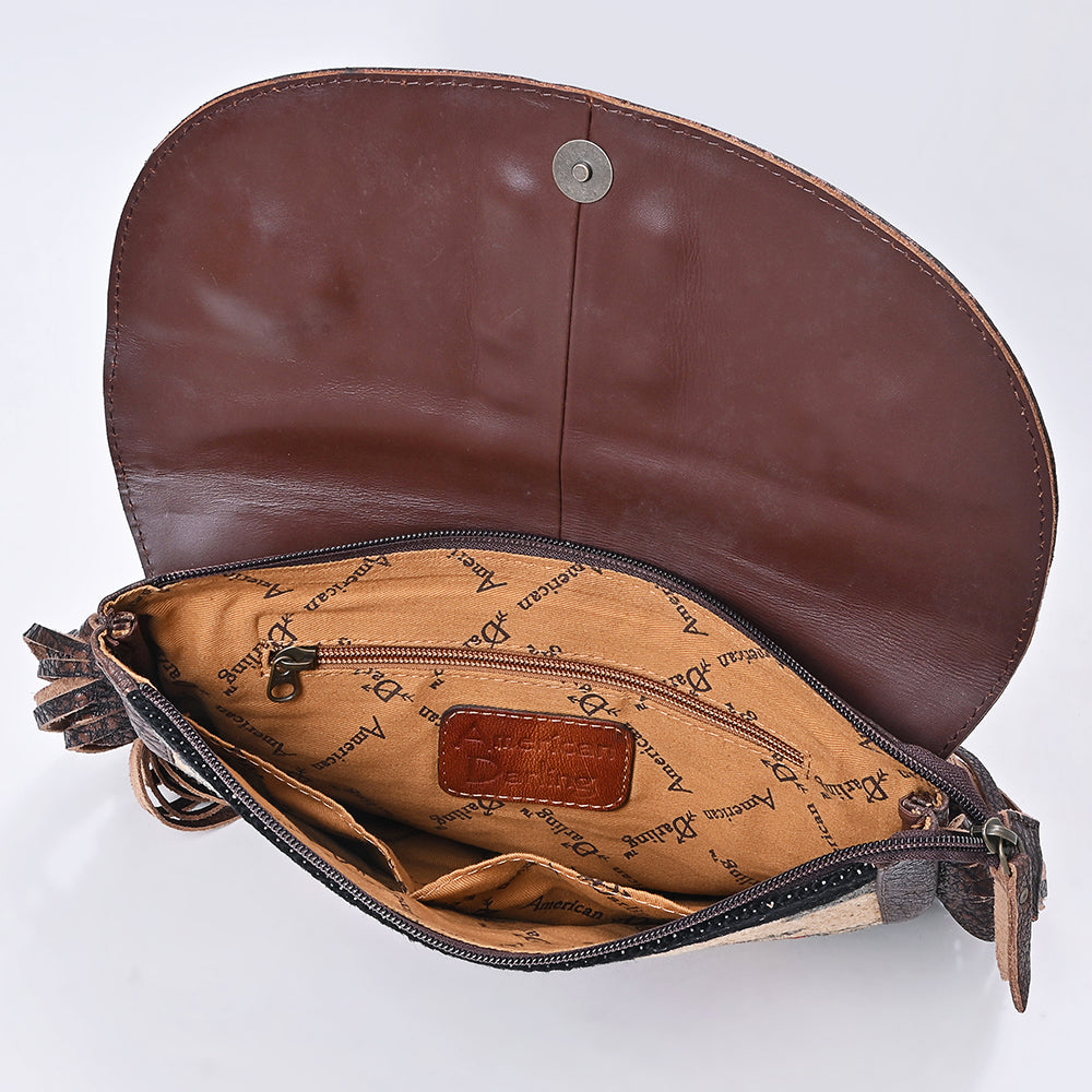 American Darling Women&#39;s Crossbody Bag Western Saddle Blanket Genuine Leather Handbag